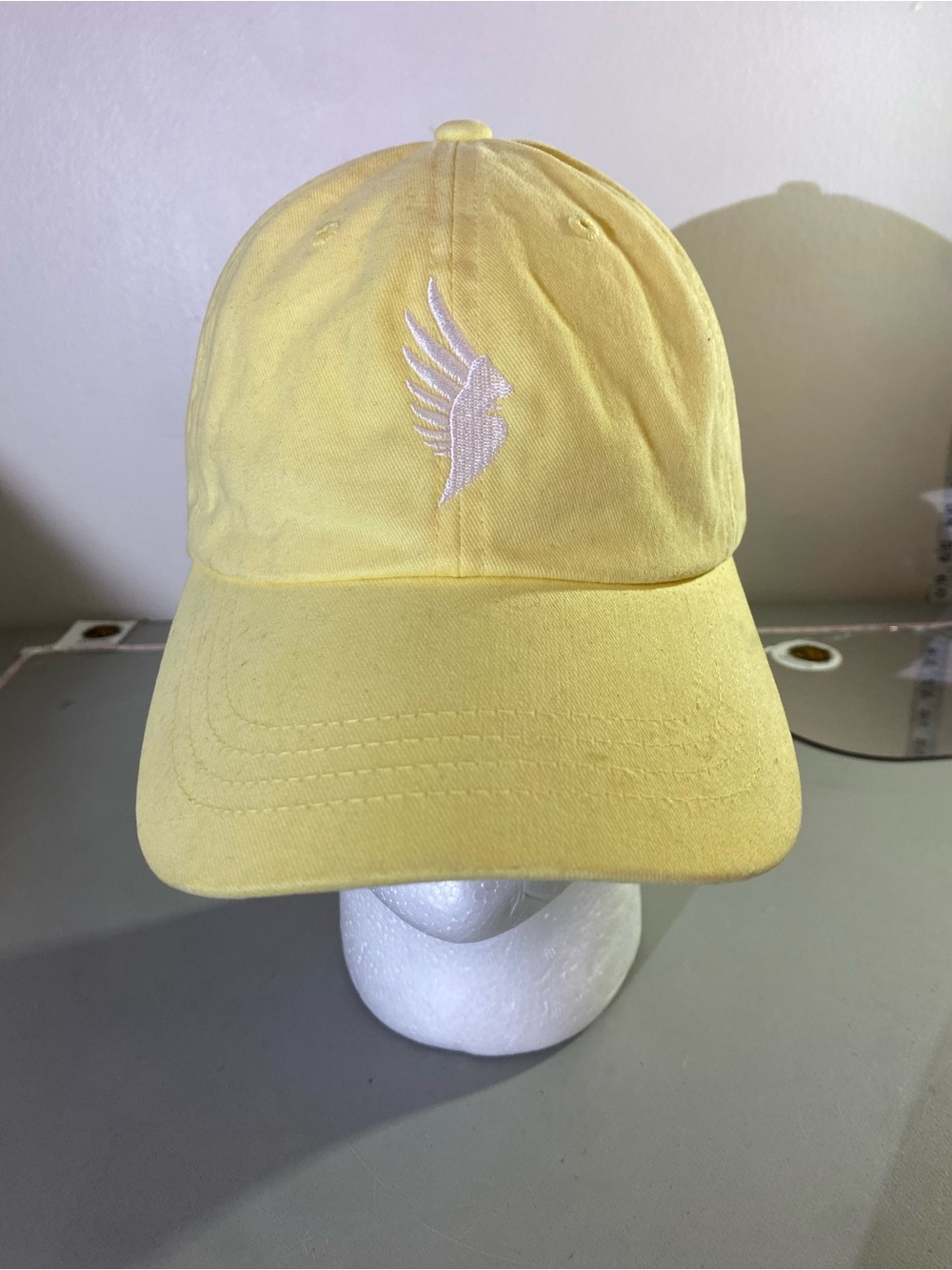 Yellow Baseball Cap with Wing Logo unisex men